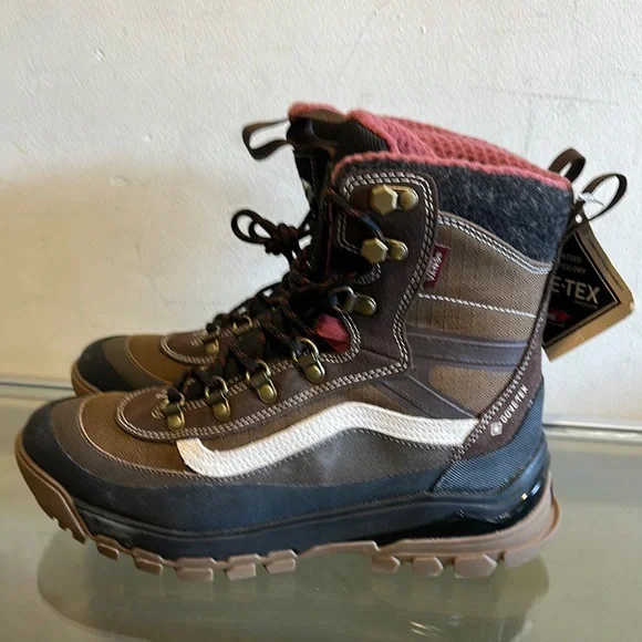 Vans V7064 Red Suede Hiking Boots Men\'s 7 Women\'s‎ 8.5 Reverse Waffle Sole Vans | Shoes | Vans Mte Crestline Waterproof Hiking Boots  main image 4